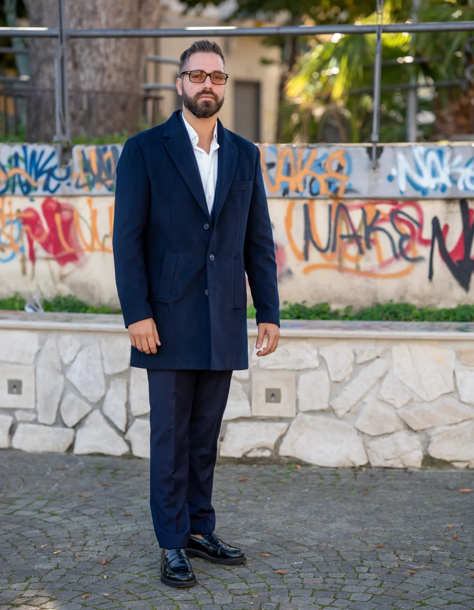 Cappotto Uomo Blu Navy - immagine 3