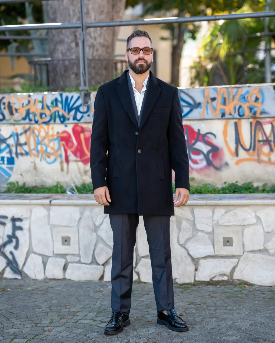 Cappotto Uomo Nero - immagine 2