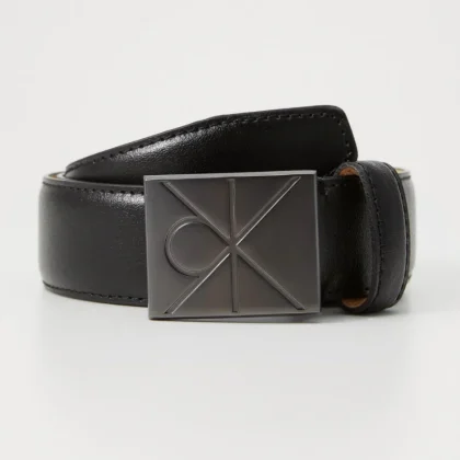 CINTURA CALVIN KLEIN UOMO EMBLEM PLAQUE SAFFIANO 35MM