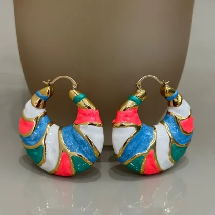 Orecchini a cerchio mod.neon torchon di Paci
