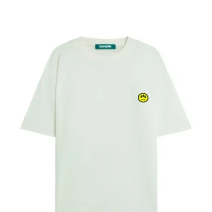 Barrow T-Shirt bianca in Jersey di Cotone – Vestibilità Unisex