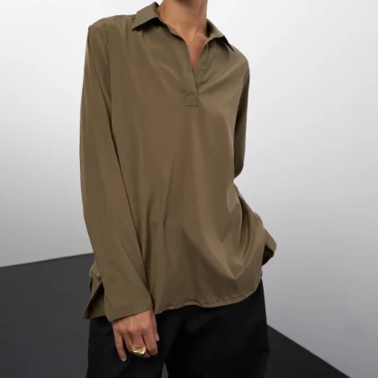 Blusa Zelda | Seta Verde Oliva