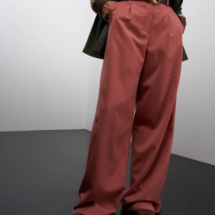 Pantalone Timo | Fresco di Lana Rosa Antico