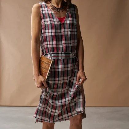 Abito Agatha| Seta Check Lavanderia Nero