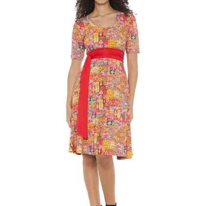 S24D07 - Vestito media lunghezza Camellia Sunrise Baba Design