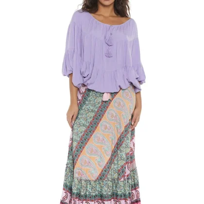 S24SK300 - Gonna lunga Musa Leaf Baba Design