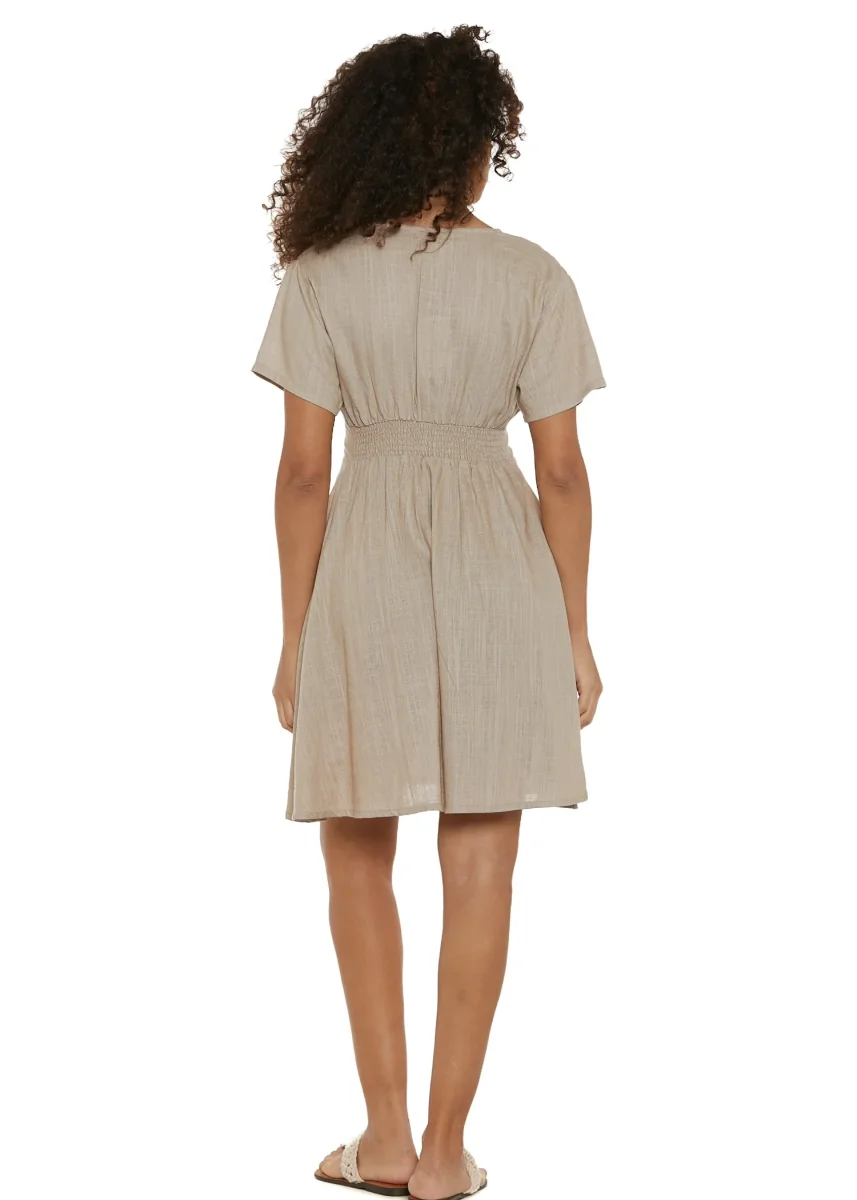 S25D100 - Vestito svasato Linen Lux di Baba Design - immagine 9