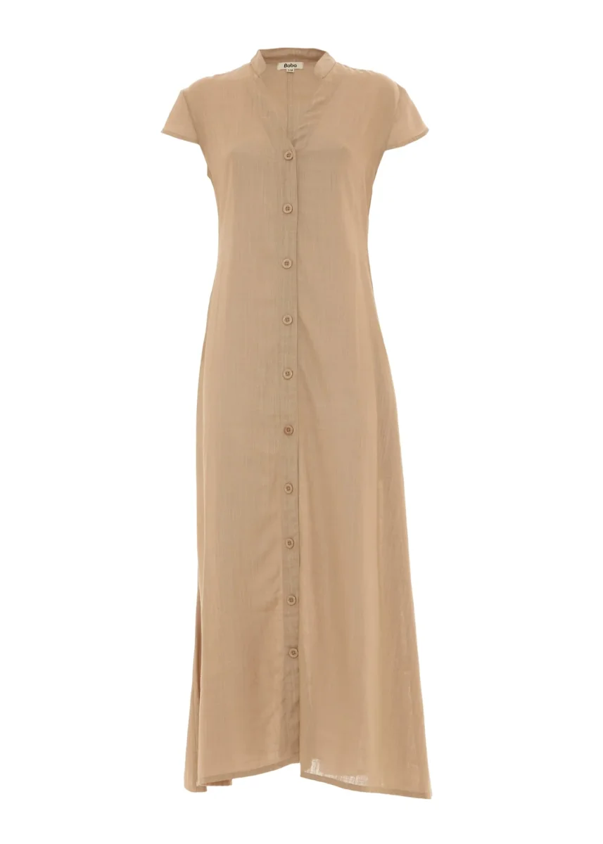 S25D106 - Vestito lungo Linen Lux di Baba Design - immagine 7