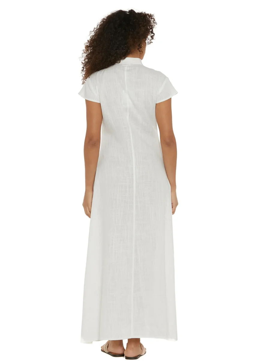 S25D106 - Vestito lungo Linen Lux di Baba Design - immagine 8