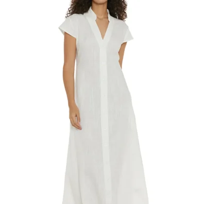 S25D106 - Vestito lungo Linen Lux di Baba Design