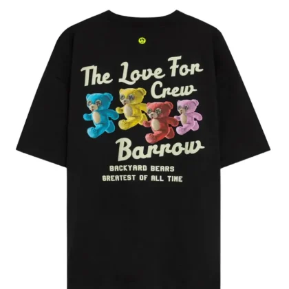 Barrow T-Shirt nera in Jersey di Cotone – Vestibilità Unisex