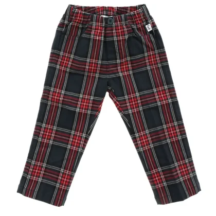 Pantalone baby boy in cotone stretch check