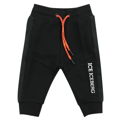 Ice Iceberg pantalone in tuta nero baby boy in cotone