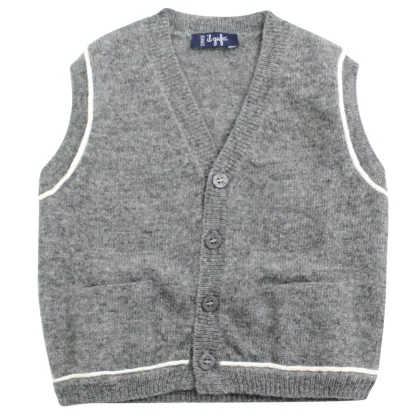 Il Gufo gilet baby boy grigio in lana