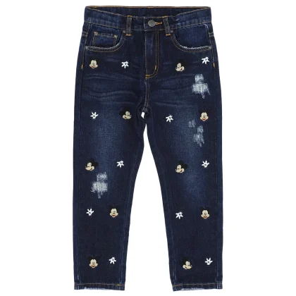 Monnalisa jeans bambino blu in cotone stretch