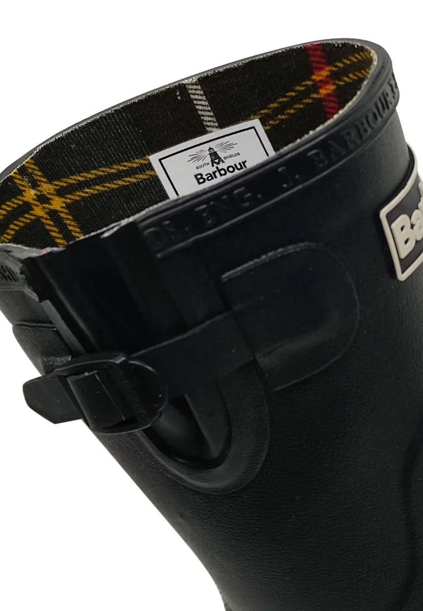 Barbour kid's stivale bambina nero con logo - immagine 8