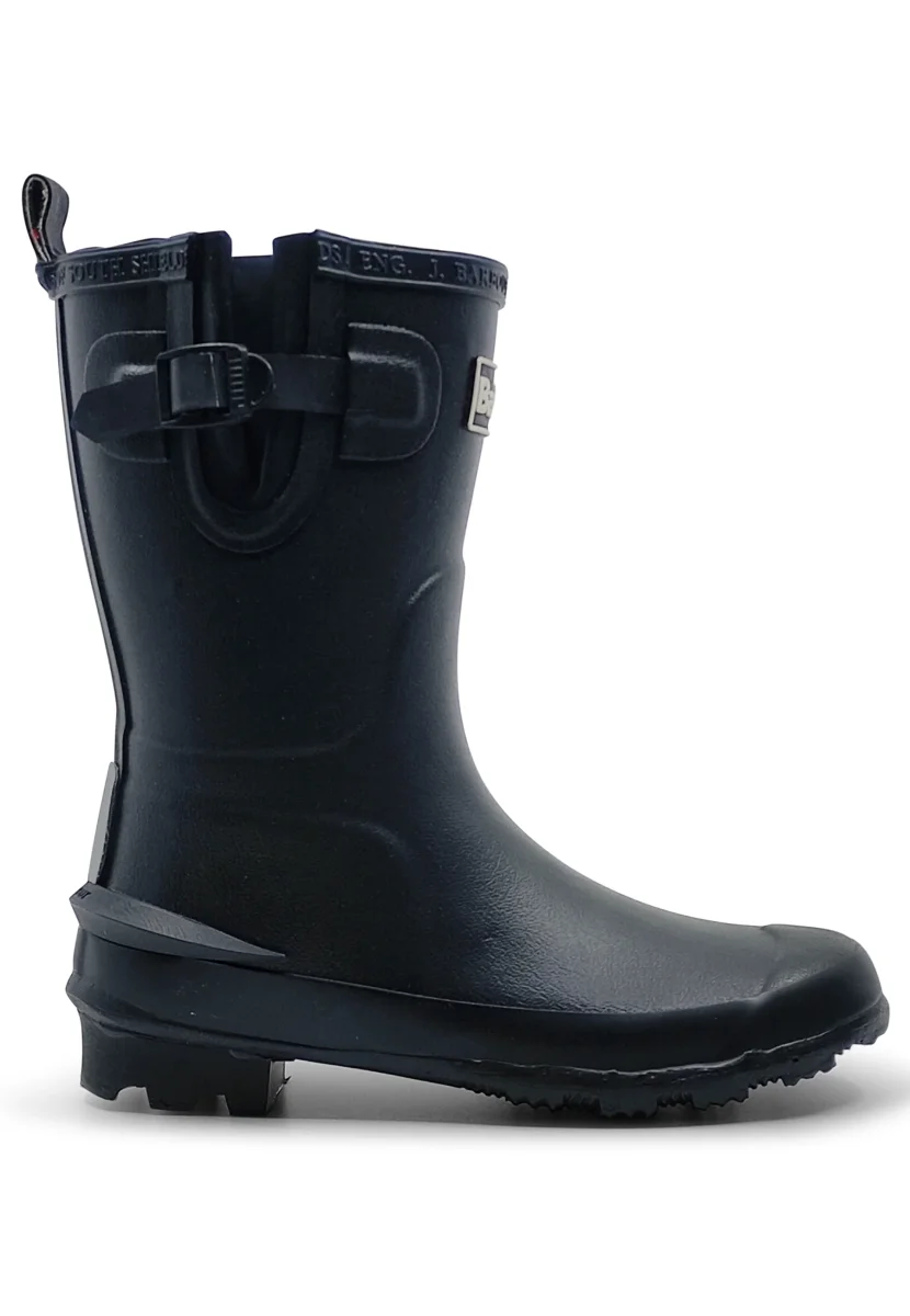 Barbour kid's stivale teen nero con logo - immagine 3