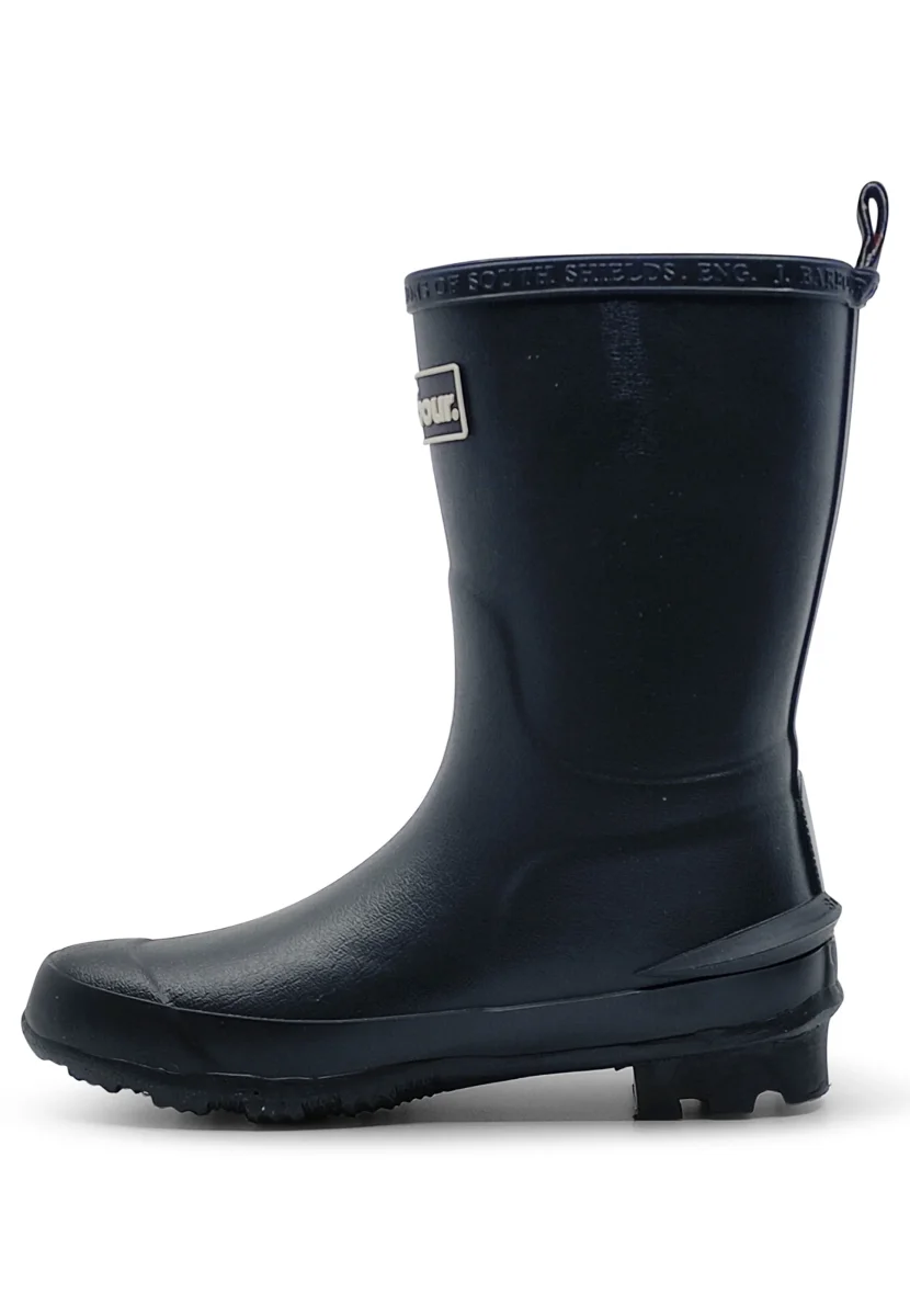 Barbour kid's stivale teen nero con logo - immagine 4