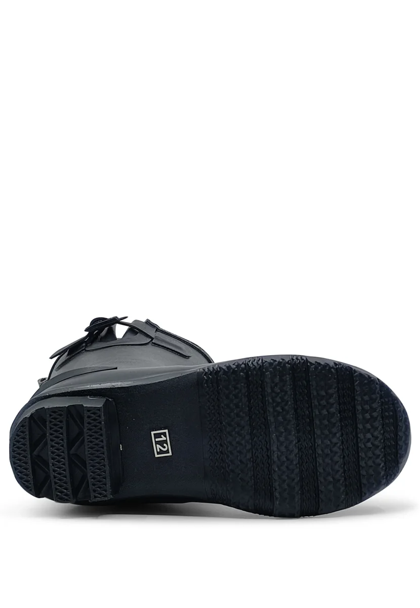 Barbour kid's stivale teen nero con logo - immagine 7