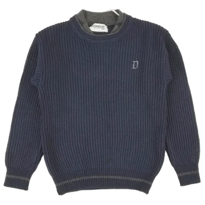 Dondup kids maglia bambino blu in misto lana
