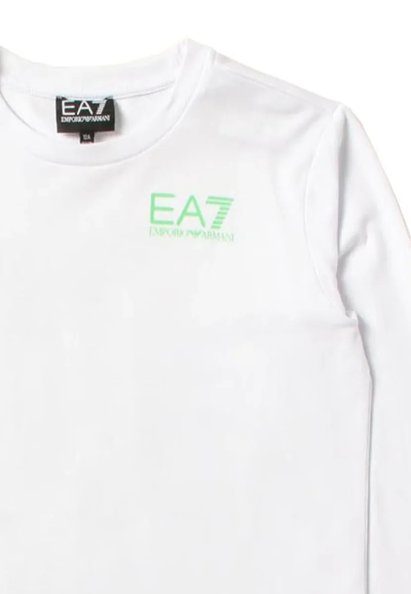 EA7 Emporio Armani t-shirt teen bianca in cotone - immagine 3