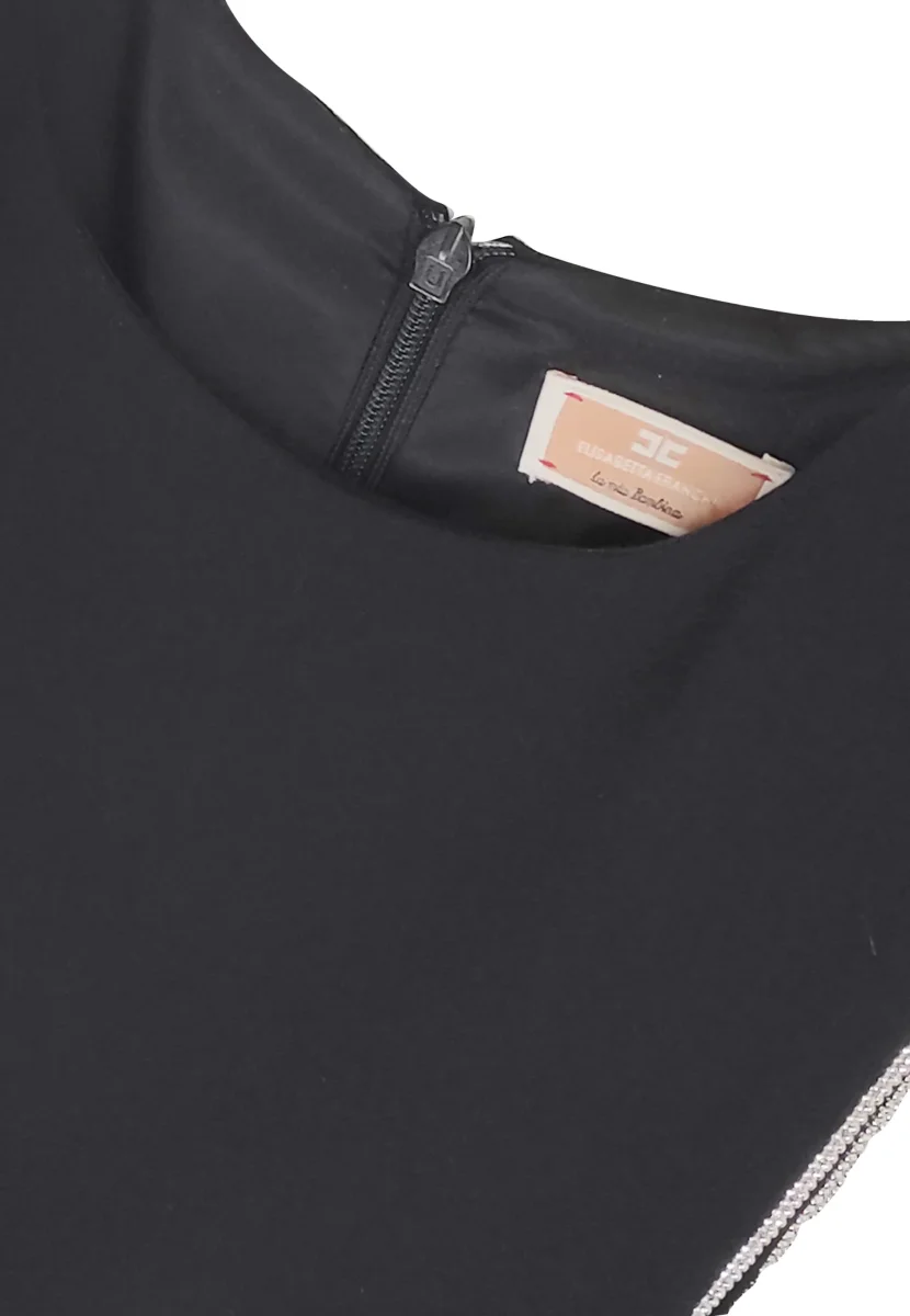 Elisabetta Franchi La Mia Bambina abito bambina nero in crepe - immagine 4