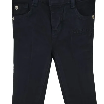 Ice Iceberg pantalone baby boy blu in bull di cotone