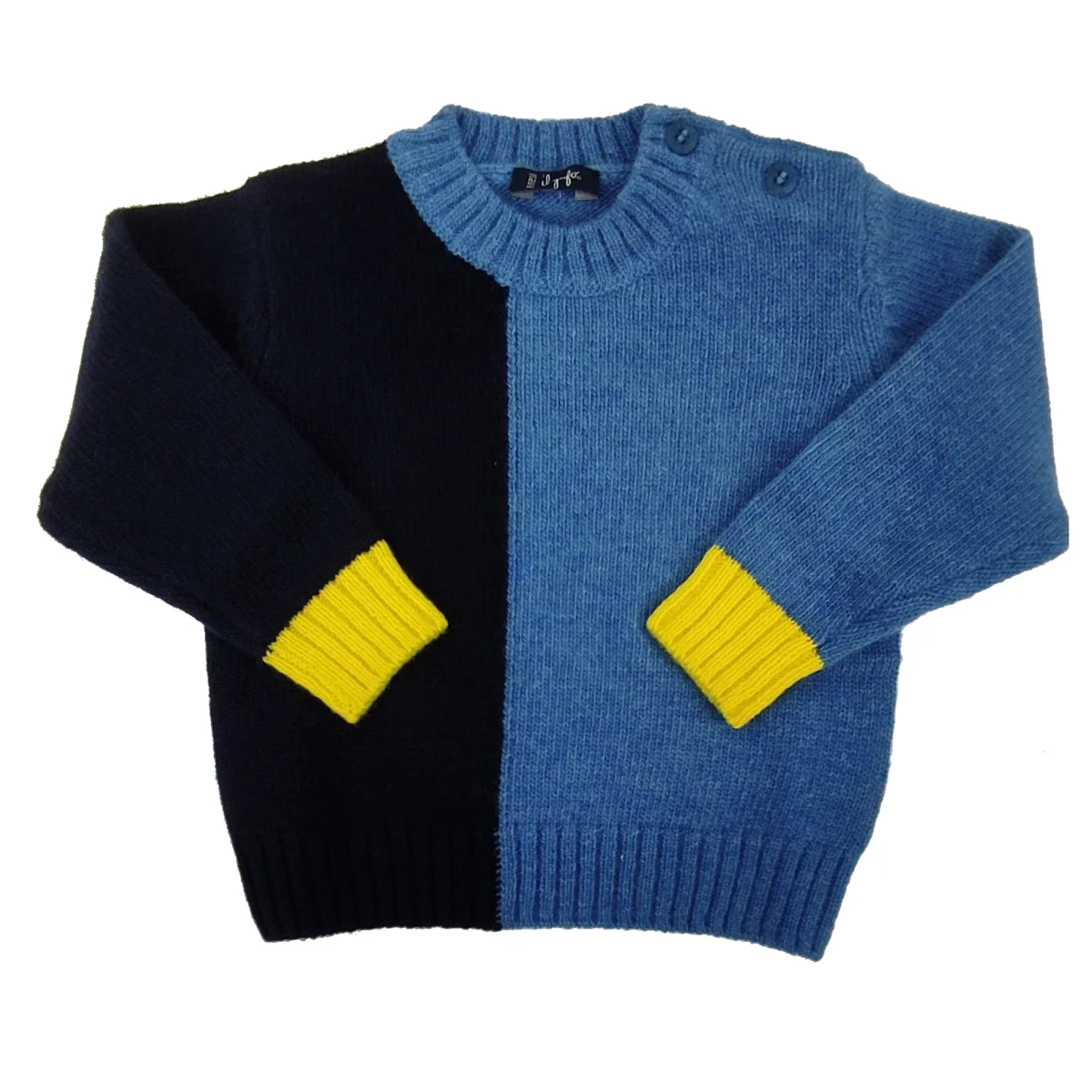Il Gufo maglia baby boy in lana color block - immagine 2
