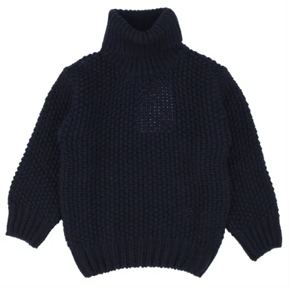 Il Gufo bambino maglia blu in lana