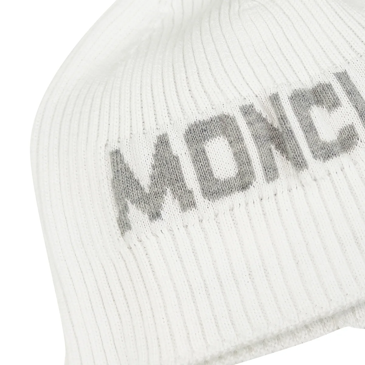 Moncler Enfant cappello baby boy bianco in cotone - immagine 4