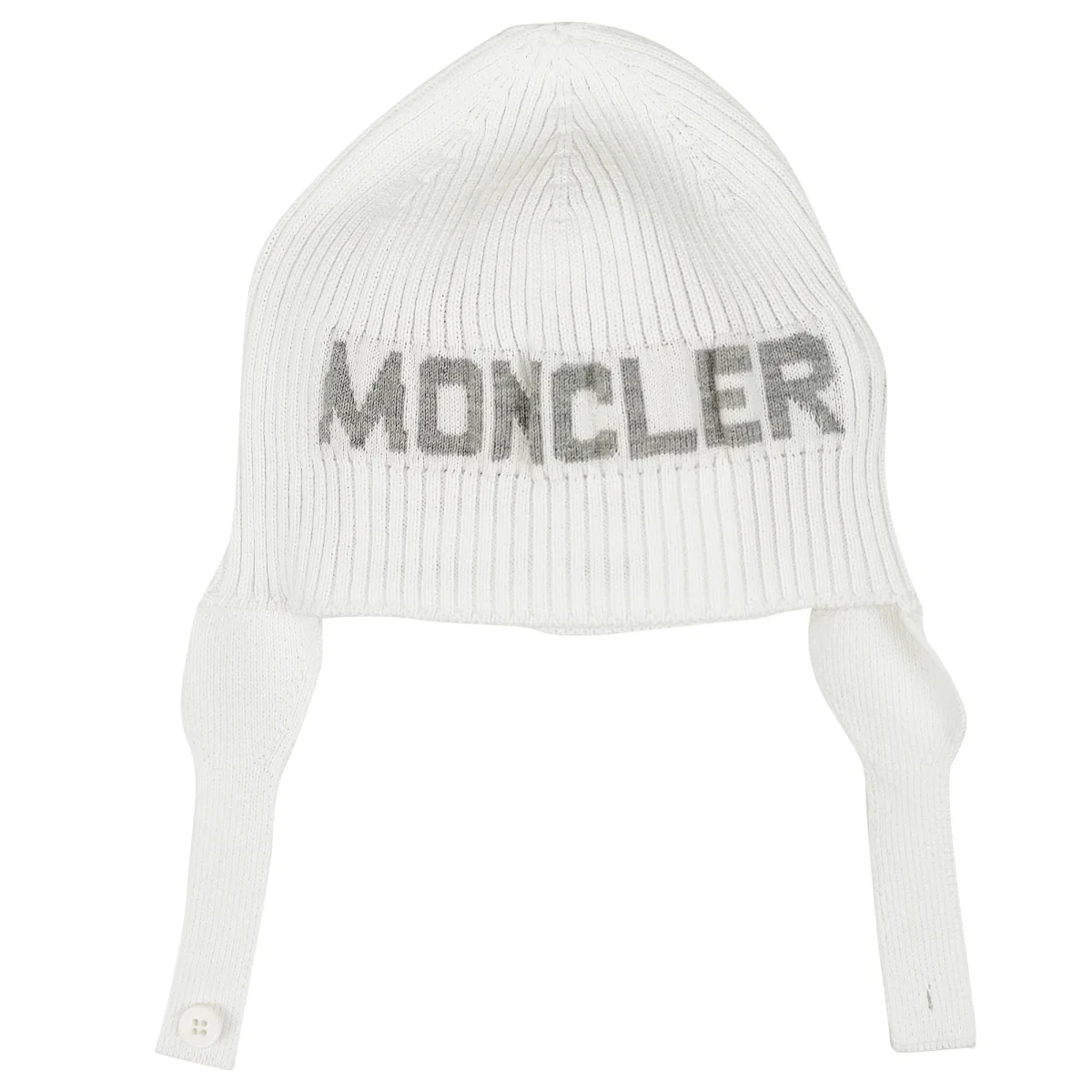 Moncler Enfant cappello baby boy bianco in cotone