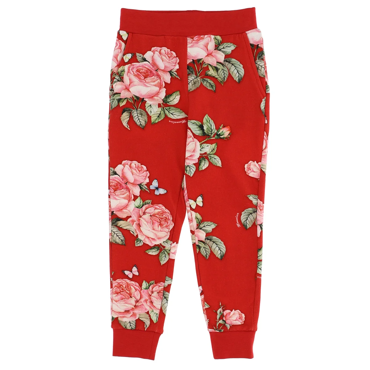 Monnalisa bambina pantalone rosso in felpa di cotone - immagine 2