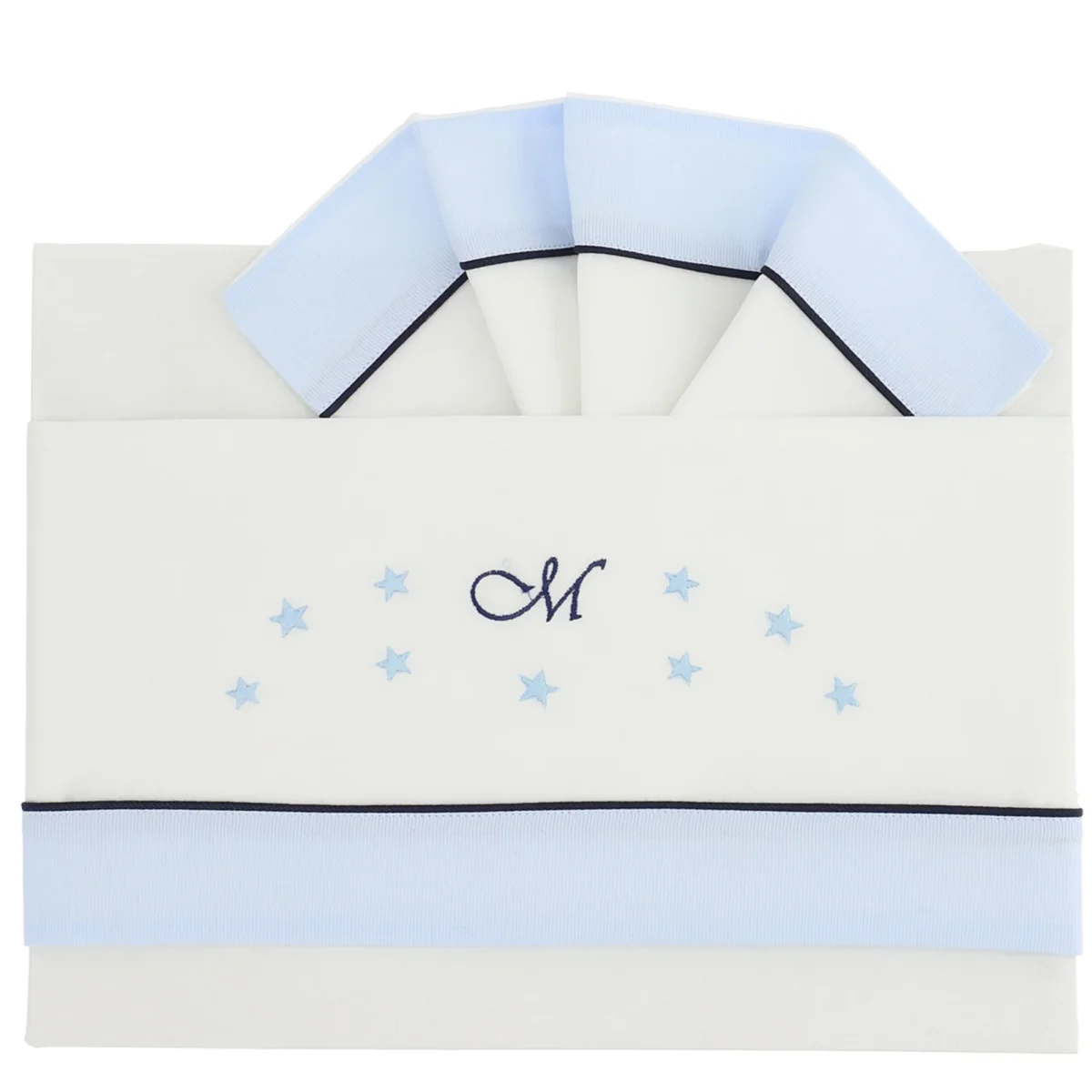 Monnalisa baby boy set lenzuola per carrozzina in cotone