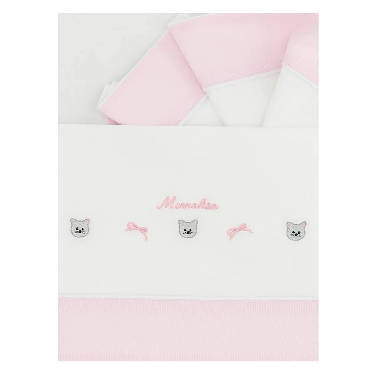 Monnalisa baby girl set lenzuola per carrozzina in cotone - immagine 2