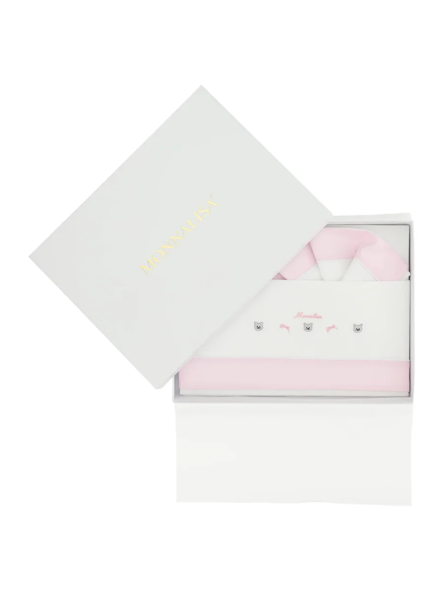 Monnalisa baby girl set lenzuola per carrozzina in cotone - immagine 4