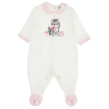 Monnalisa tutina baby girl panna in cotone interlock