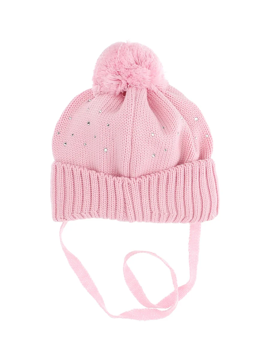 Monnalisa baby girl cappello rosa antico in lana - immagine 3