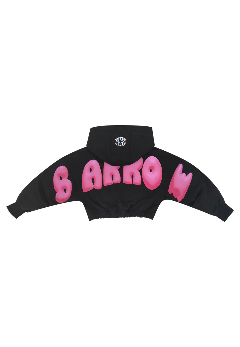 Barrow felpa nera bambina in cotone stampa teddy - immagine 3