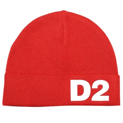 Dsquared2 cappello rosso ragazzo in misto lana