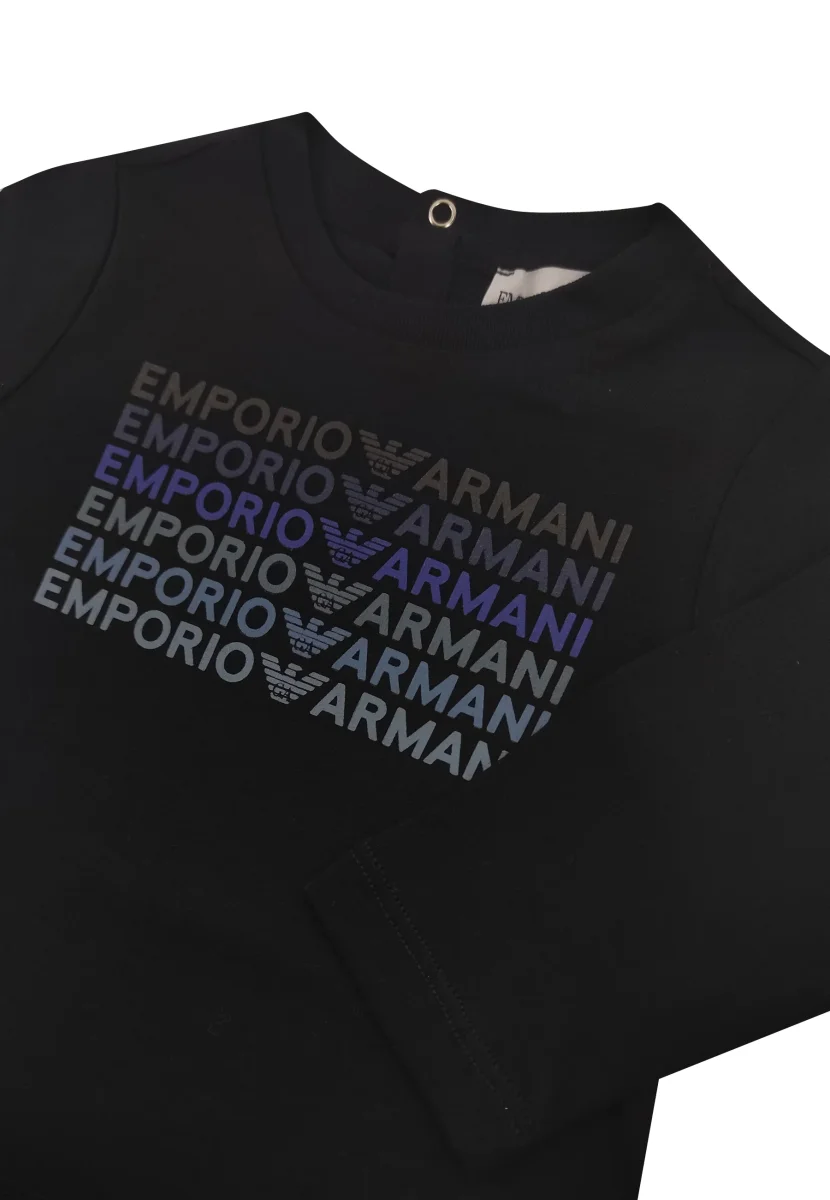 Emporio Armani baby boy t-shirt blu in jersey di cotone - immagine 4
