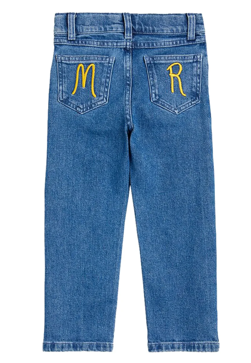 Mini Rodini jeans blu bambino in cotone biologico - immagine 3