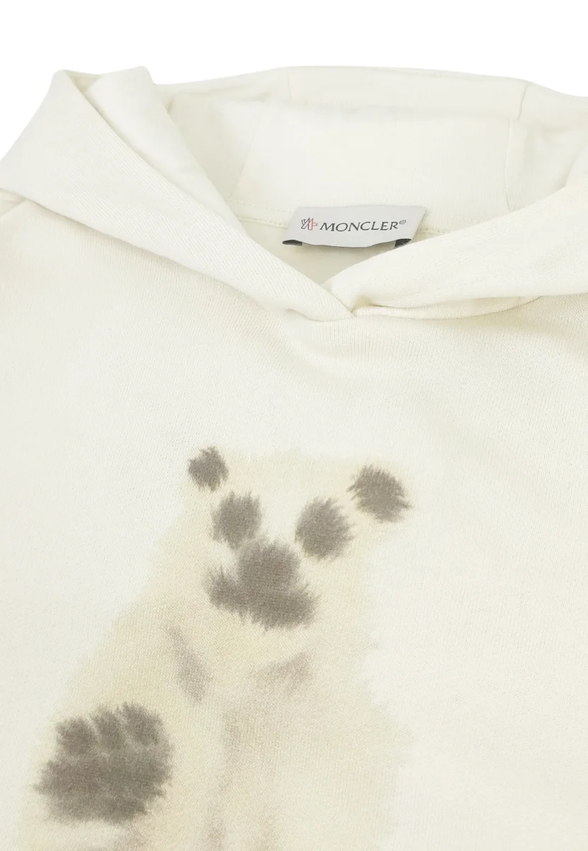 Moncler Enfant vestito panna bambina in felpa di cotone - immagine 4