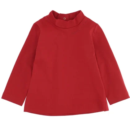 Lupetto neonata Monnalisa rosso in jersey di cotone