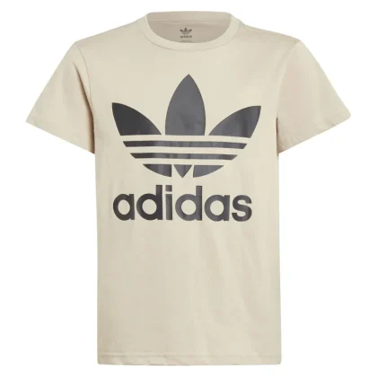 Adidas t-shirt beige bambino in cotone