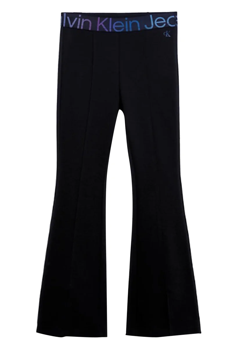 Calvin Klein Jeans pantalone nero bambina in misto viscosa - immagine 2