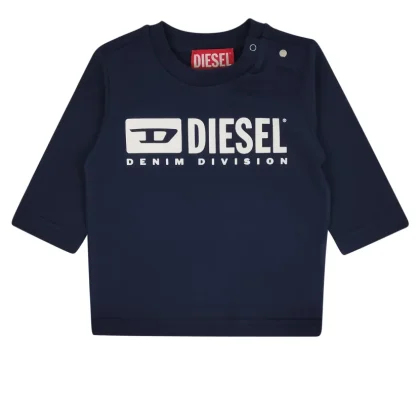 Diesel Kid t-shirt blu neonato in cotone