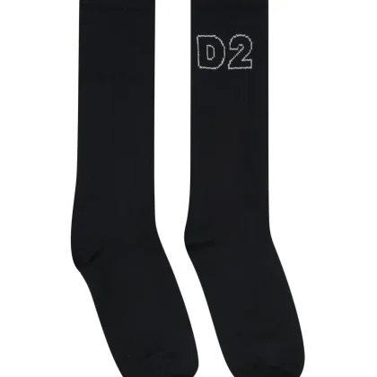 Dsquared2 calzini neri bambino in misto cotone