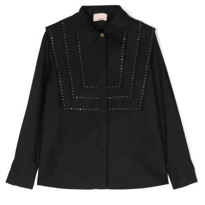 Elisabetta Franchi camicia nera bambina in cotone