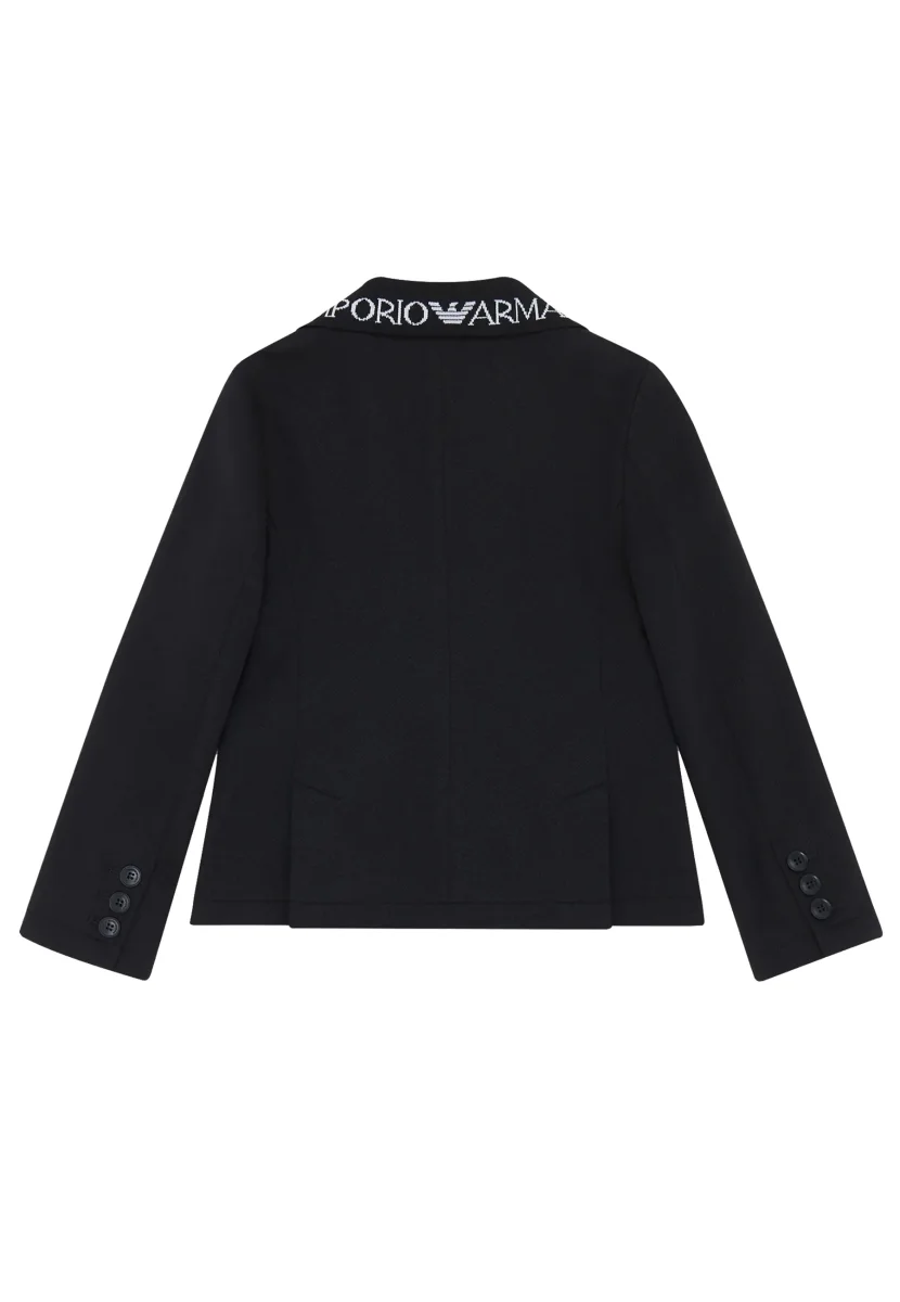 Emporio Armani giacca blu navy bambino in misto viscosa - immagine 3