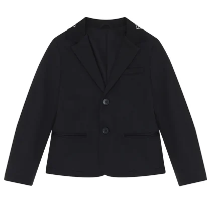 Emporio Armani giacca blu navy bambino in misto viscosa